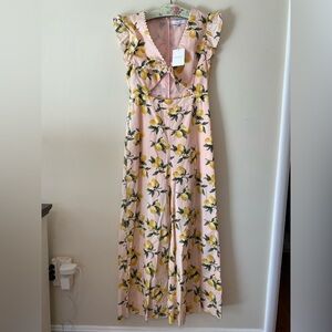 Moodie Pink and Yellow Floral Dress